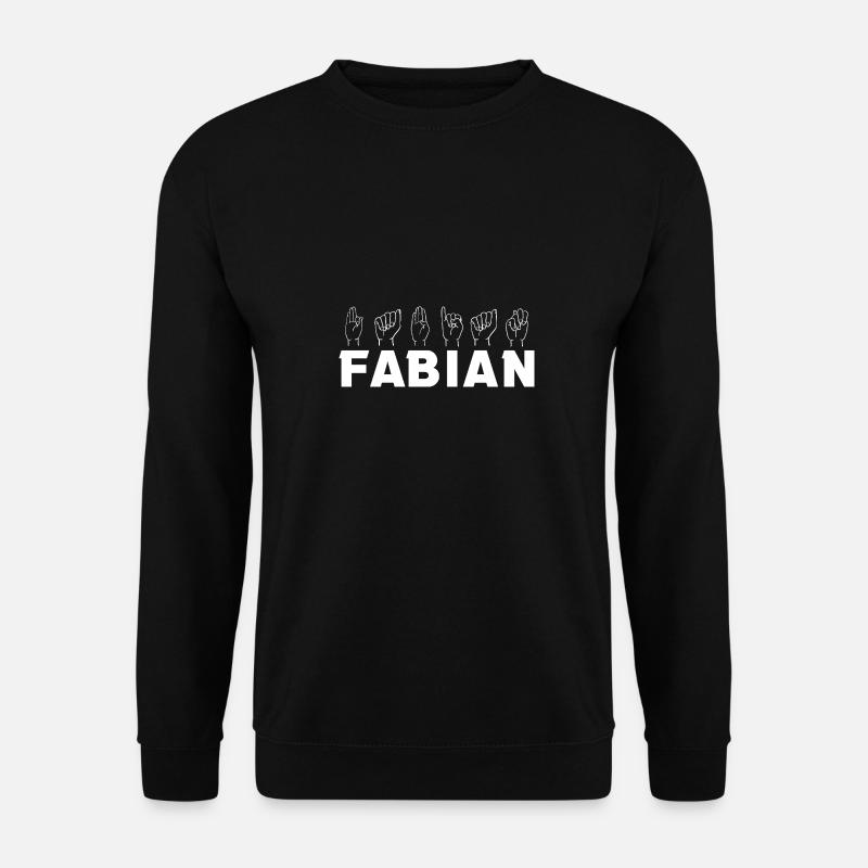 Sign language Fabian - Unisex Sweatshirt - black