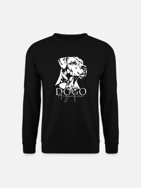 DOGO ARGENTINO Hunde Portrait Hund Wilsigns - Unisex Pullover - Schwarz