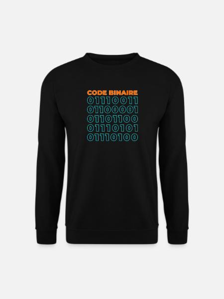 Code binaire - Sweat-shirt Unisexe - noir