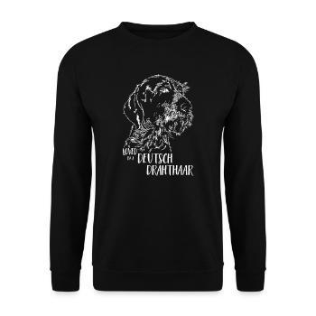 Loved by a German Wirehair Dogs Wilsigns - Unisex Sweatshirt - black - Front - Alina (178cm) & Michal (187cm)