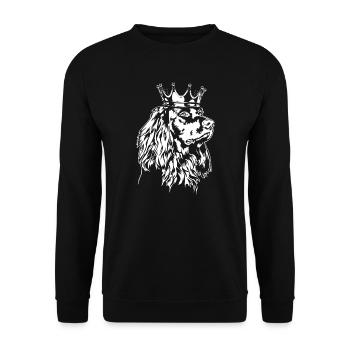 German Longhair Crown Dog Dogs Wilsigns - Unisex Sweatshirt - black - Front - Alina (178cm) & Michal (187cm)