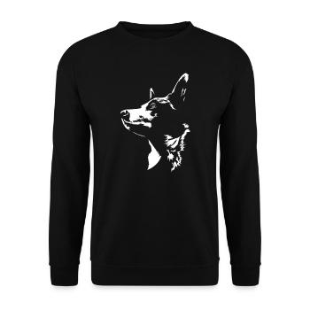 Australien Boeuf Chien Silhouette Chiens Wilsigns - Sweat-shirt Unisexe - noir - Devant - Alina (178cm) & Michal (187cm)