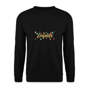 johannes - Unisex Pullover - Schwarz - Vorne - Alina (178cm) & Michal (187cm)