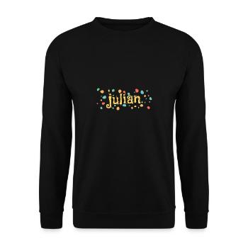 julian - Unisex Pullover - Schwarz - Vorne - Alina (178cm) & Michal (187cm)