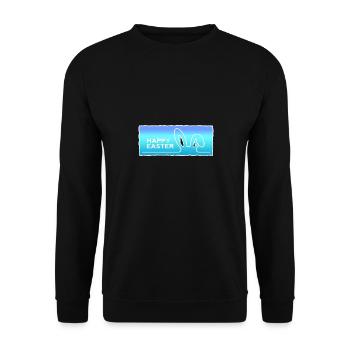 Happy Easter with Easter - Unisex Sweatshirt - black - Front - Alina (178cm) & Michal (187cm)