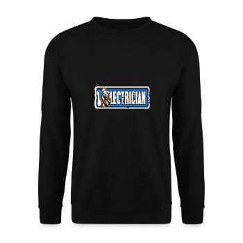 Cool Retro Electrician Designs T-Shirt - Unisex Sweatshirt - black - Front - Alina (178cm) & Michal (187cm)