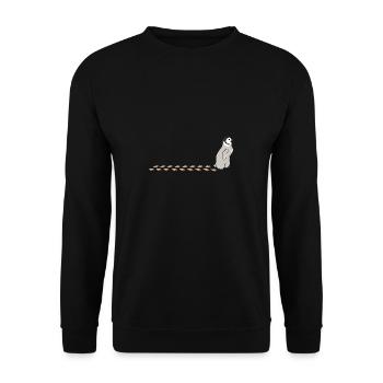 Niedliches Baby Pinguin watschelt Schnee Wildlife - Unisex Pullover - Schwarz - Vorne - Alina (178cm) & Michal (187cm)