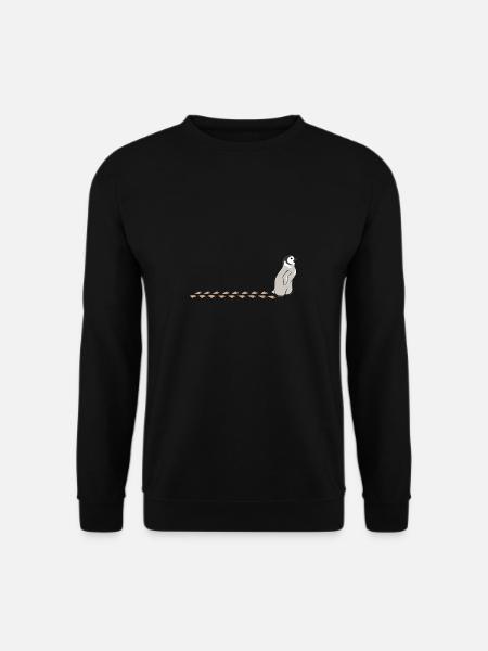 Niedliches Baby Pinguin watschelt Schnee Wildlife - Unisex Pullover - Schwarz