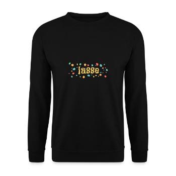 Kleckse lasse - Unisex Pullover - Schwarz - Vorne - Alina (178cm) & Michal (187cm)