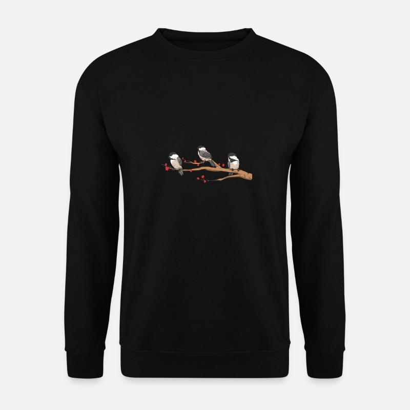 Bird Chickadee Bird Watching - Unisex Sweatshirt - black