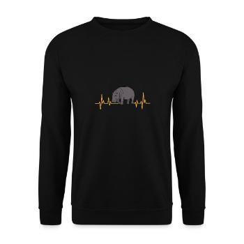 Hippopotame Hippopotame - Sweat-shirt Unisexe - noir - Devant - Alina (178cm) & Michal (187cm)