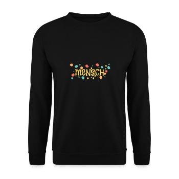Geschenk für Menschlichkeit - Unisex Pullover - Schwarz - Vorne - Alina (178cm) & Michal (187cm)