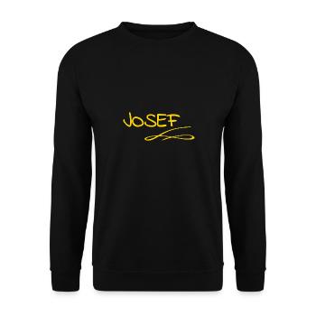 First name Josef - Unisex Sweatshirt - black - Front - Alina (178cm) & Michal (187cm)