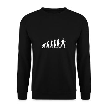 Gitarre Evolution - Unisex Pullover - Schwarz - Vorne - Alina (178cm) & Michal (187cm)