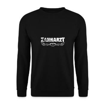 Mein Beruf ist Zahnarzt - Unisex Pullover - Schwarz - Vorne - Alina (178cm) & Michal (187cm)