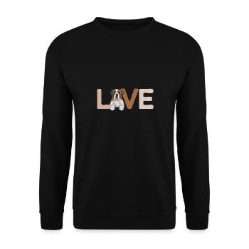 St. Bernard St. Bernard Dog Dog - Unisex Sweatshirt - black - Front - Alina (178cm) & Michal (187cm)