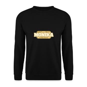 Gift for Monika - Unisex Sweatshirt - black - Front - Alina (178cm) & Michal (187cm)