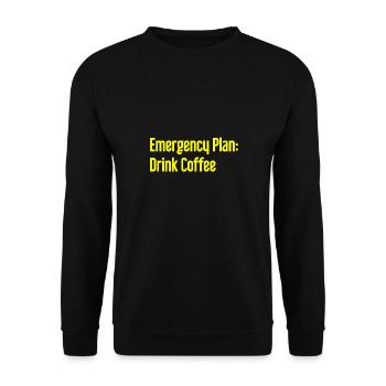 Coffee Contingency Plan - Unisex Sweatshirt - black - Front - Alina (178cm) & Michal (187cm)