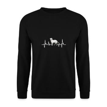 Labrador Retriever blanc Labrador Labrador blanc - Sweat-shirt Unisexe - noir - Devant - Alina (178cm) & Michal (187cm)