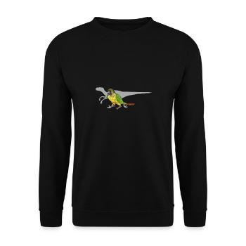 Molina Parakeet Parrot Bird Parakeet - Unisex Sweatshirt - black - Front - Alina (178cm) & Michal (187cm)