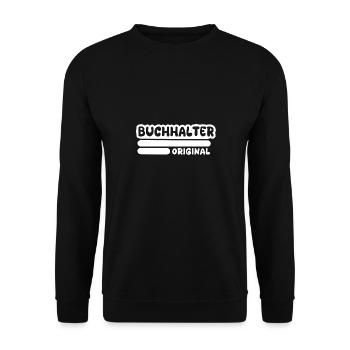 Buchhalter - Unisex Pullover - Schwarz - Vorne - Alina (178cm) & Michal (187cm)