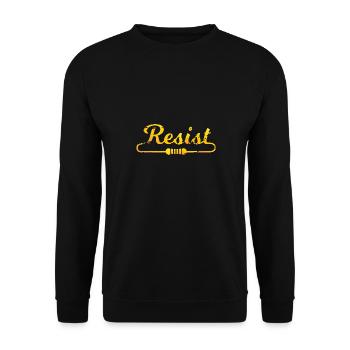 resistance - Unisex Sweatshirt - black - Front - Alina (178cm) & Michal (187cm)