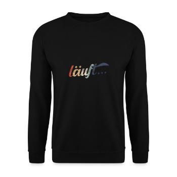 Läuft Vintage - Unisex Pullover - Schwarz - Vorne - Alina (178cm) & Michal (187cm)