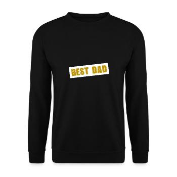 No.1 BEST DAD T-Shirt - Unisex Sweatshirt - black - Front - Alina (178cm) & Michal (187cm)