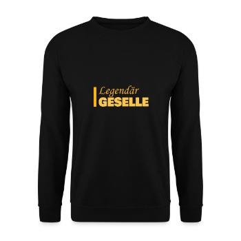 Geschenk für Geselle - Unisex Pullover - Schwarz - Vorne - Alina (178cm) & Michal (187cm)