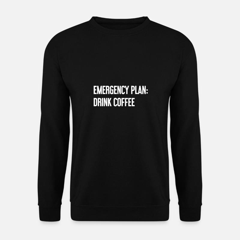 Kaffee-Notfallplan - Unisex Pullover - Schwarz