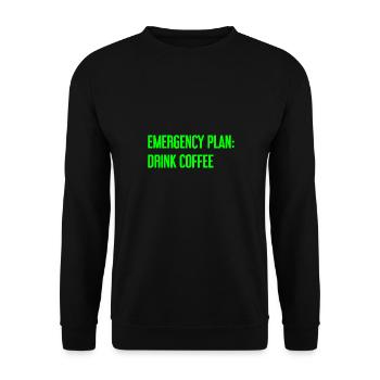 Coffee Contingency Plan - Unisex Sweatshirt - black - Front - Alina (178cm) & Michal (187cm)