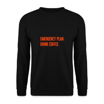Coffee Contingency Plan - Unisex Sweatshirt - black - Front - Alina (178cm) & Michal (187cm)