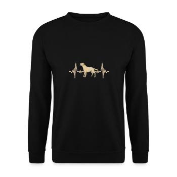 Yellow Labrador Retriever - Unisex Sweatshirt - black - Front - Alina (178cm) & Michal (187cm)