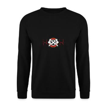 Axe Throw - Unisex Sweatshirt - black - Front - Alina (178cm) & Michal (187cm)