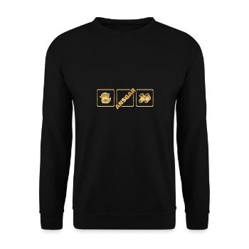 Ansgar as birth - Unisex Sweatshirt - black - Front - Alina (178cm) & Michal (187cm)