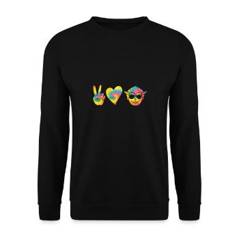 Schäfer Schaf - Unisex Pullover - Schwarz - Vorne - Alina (178cm) & Michal (187cm)