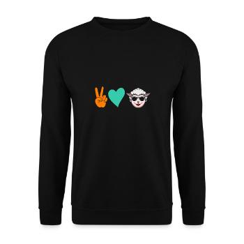 Schäfer Schaf - Unisex Pullover - Schwarz - Vorne - Alina (178cm) & Michal (187cm)