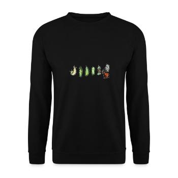 Monarque papillon monarque américain papillon monarque - Sweat-shirt Unisexe - noir - Devant - Alina (178cm) & Michal (187cm)