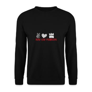 Cueillette de champignons Cueillette de champignons Cueillette de champignons - Sweat-shirt Unisexe - noir - Devant - Alina (178cm) & Michal (187cm)