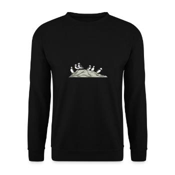 puffin, puffin, auks, lunde - Unisex Sweatshirt - black - Front - Alina (178cm) & Michal (187cm)