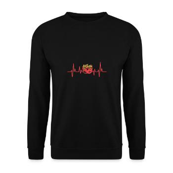 Macaroni Cheese Lover Mac And Cheese - Unisex Sweatshirt - black - Front - Alina (178cm) & Michal (187cm)