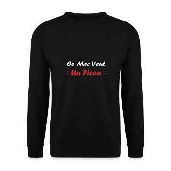 Ce mec veut un picon - Sweat-shirt Unisexe - noir - Devant - Alina (178cm) & Michal (187cm)