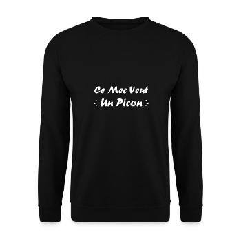 Ce mec veut un picon - Sweat-shirt Unisexe - noir - Devant - Alina (178cm) & Michal (187cm)