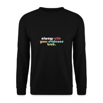 Funny English Teacher BSED Always Cite Your - Unisex Pullover - Schwarz - Vorne - Alina (178cm) & Michal (187cm)