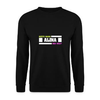 Mutter Alina - Unisex Pullover - Schwarz - Vorne - Alina (178cm) & Michal (187cm)