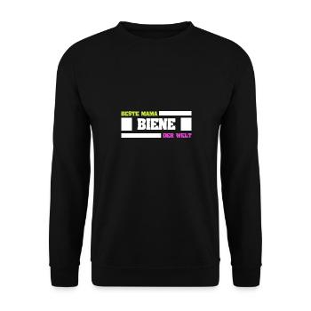 Mutter Biene - Unisex Pullover - Schwarz - Vorne - Alina (178cm) & Michal (187cm)