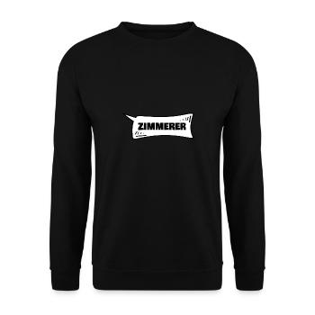 Carpenter as a speech bubble - Unisex Sweatshirt - black - Front - Alina (178cm) & Michal (187cm)