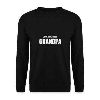 Grandpa Best Angler Baker Buddy Buddy - Unisex Sweatshirt - black - Front - Alina (178cm) & Michal (187cm)