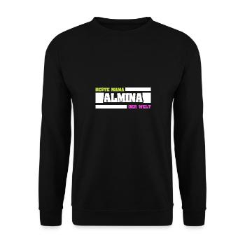 Almina - Unisex Sweatshirt - black - Front - Alina (178cm) & Michal (187cm)