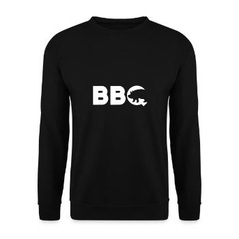 BBQ - Unisex Sweatshirt - black - Front - Alina (178cm) & Michal (187cm)